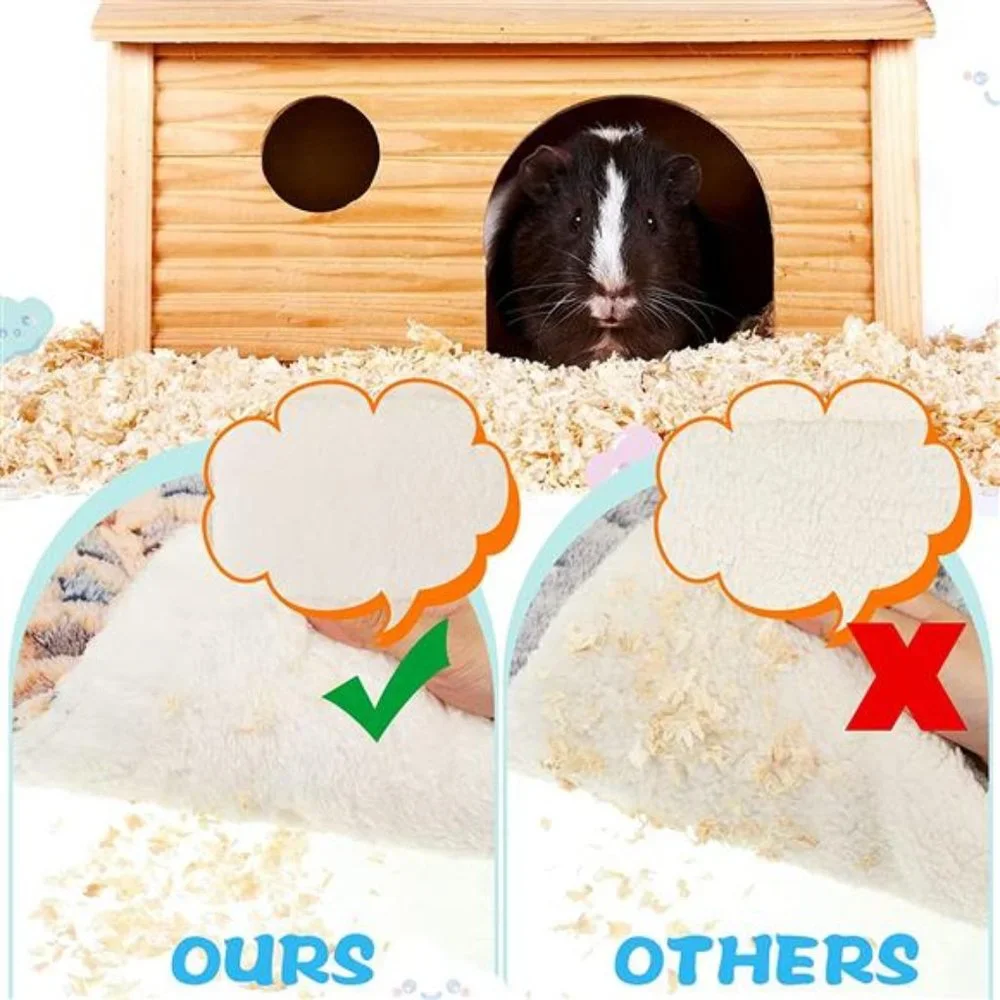 6 Pieces Guinea Pig Bed Plush Hamster Mat Bunny Bed Small Animal SleepinG